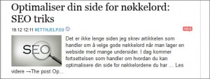 Utdrag til feed skaper problemer hos Blogglisten