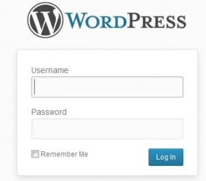 Wordpress login