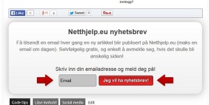 Nyhetsbrev til din webside