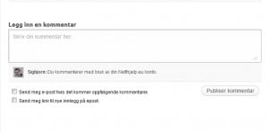 Kommentarer med sosial media i WordPress