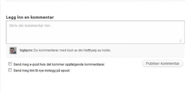 Hvordan kan folk kommentere med sosial media kontoer på min blogg?