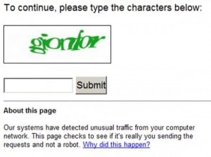 google og VPN captcha