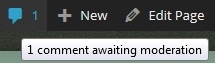 1 usynlig Wordpress kommentar