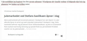 Slik ser det ut i WordPress