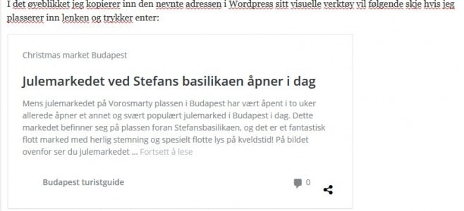 Slik ser det ut i Wordpress