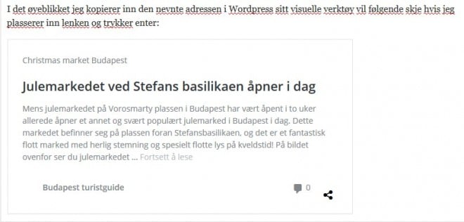 Slik ser det ut i Wordpress